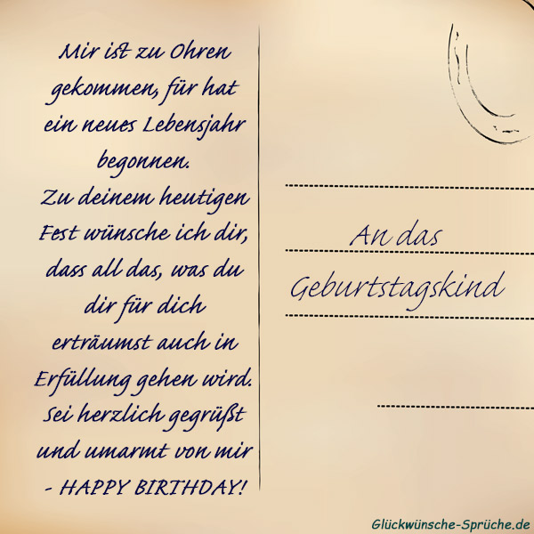 Text gratulation geburtstag 122 GEBURTSTAGSWÜNSCHE